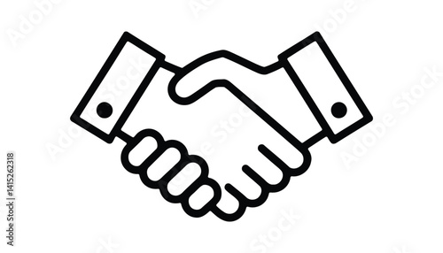 Handshake Icon Symbol of Partnership and Agreement High Resolution Picture