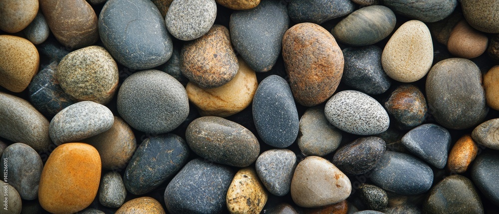 Close-up of colorful smooth stones. Close-up of colorful smooth stones.