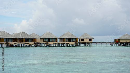 Fototapeta Naklejka Na Ścianę i Meble -  water villas on a exotic maldives island