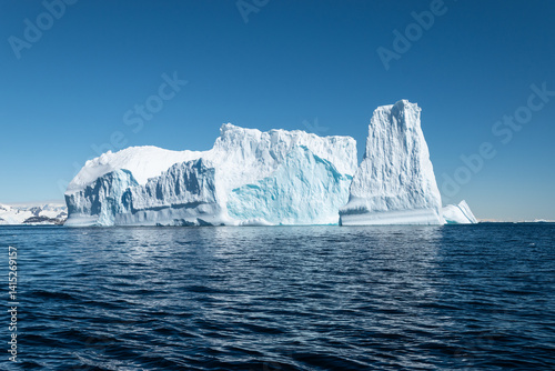 Massive Floating Iceberg in Antarctica