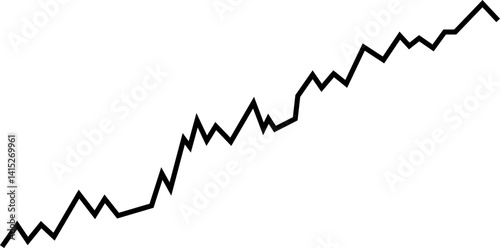 Graphic line representing a financial trend in the stock market through dynamic line movement.