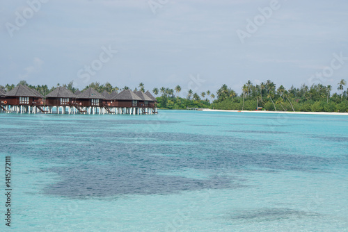 Fototapeta Naklejka Na Ścianę i Meble -  water villas on a exotic maldives island