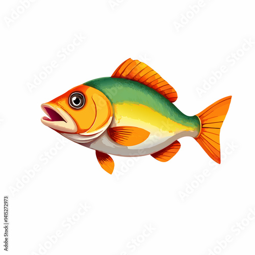 gold fish on white background