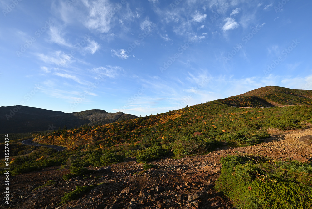 Zao mountain ridge, Miyagi, Yamagata, Japan
