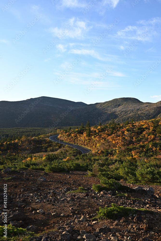 Zao mountain ridge, Miyagi, Yamagata, Japan