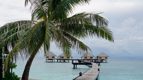 Fototapeta Naklejka Na Ścianę i Meble -  water villas on a exotic maldives island