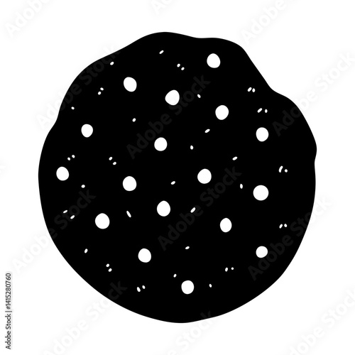 Abstract spotty shape vector graphic illustration silhouette