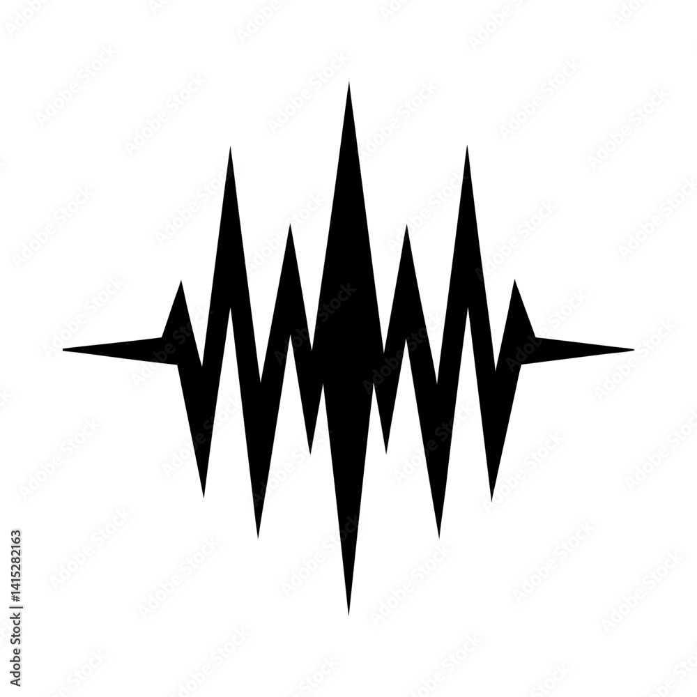 Waveform audio pulse graphic vector illustration silhouette Waveform audio pulse graphic vector illustration silhouette