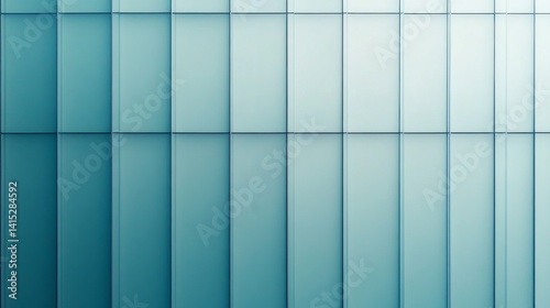 Wallpaper Mural Reflective surfaces of modern glass skyscrapers create a striking contrast with the solid pastel blue background, highlighting contemporary urban architecture in design Torontodigital.ca