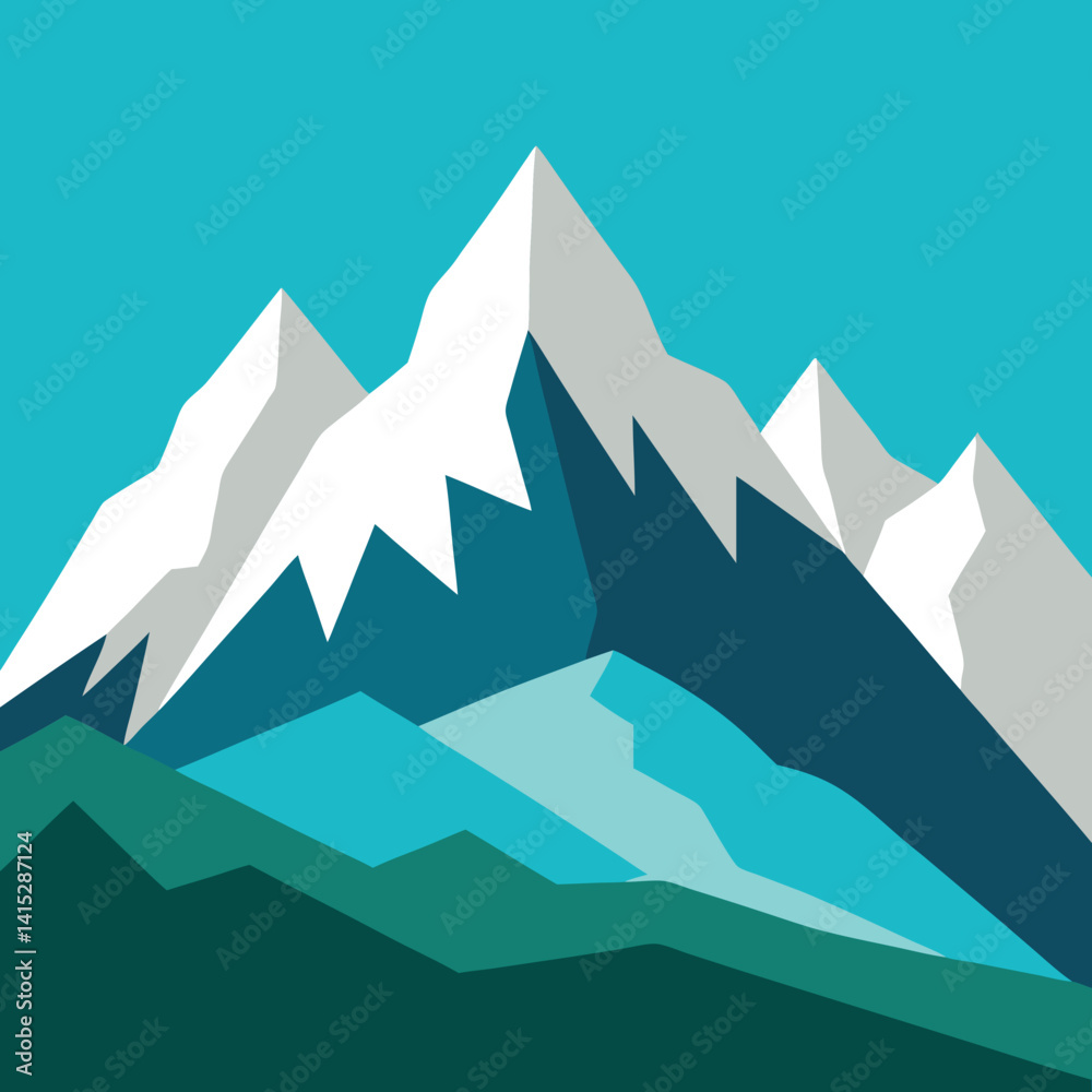 Fototapeta premium vector illustration of mountains