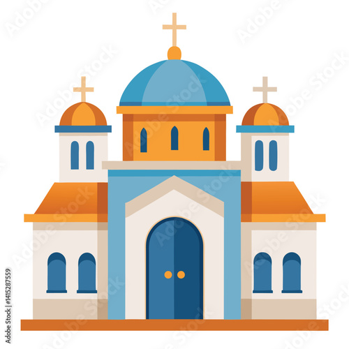 Religion building with white background