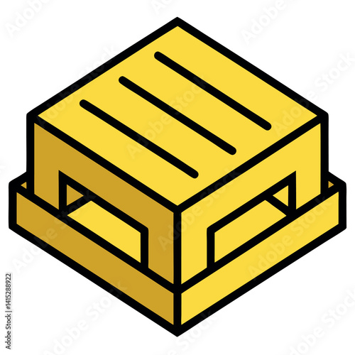 Pallet-illustration-whit-solid-colour-outline 