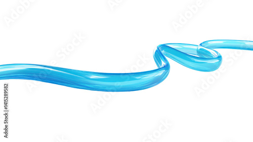 Blue Light Trail Speed Lines with Motion Effect Isolated on Transparent Background