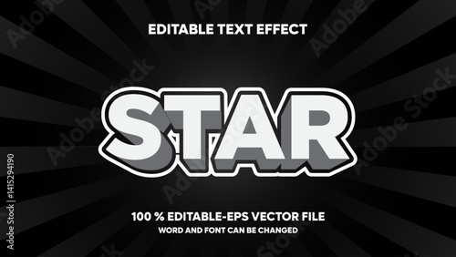 Star Editable text Effect