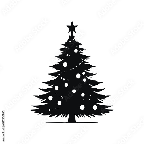 christmas tree silhouette 