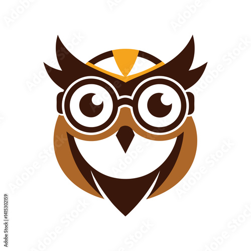 steampunk owl animal head mascot logo vector art illustration 