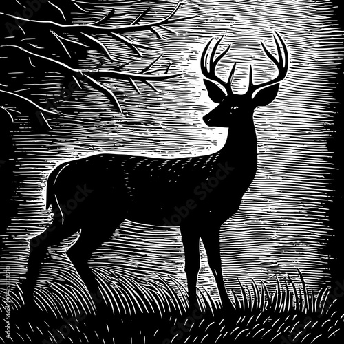 A vector of a deer