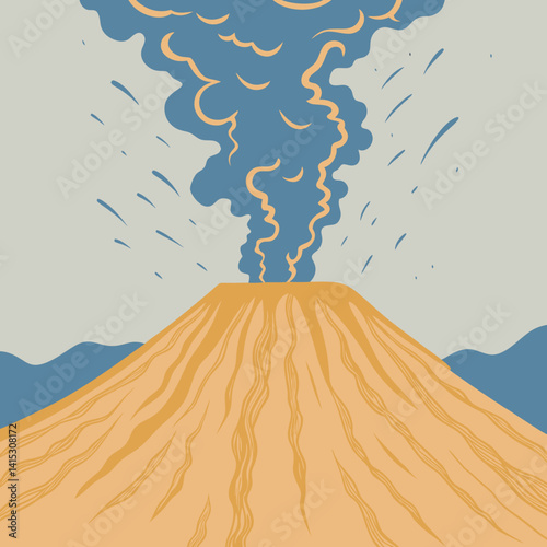 volcano in the clouds