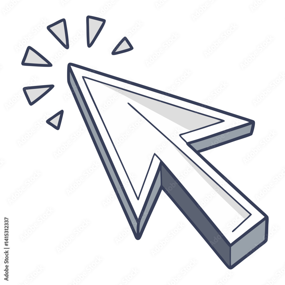 Fototapeta premium Edit Essential Cursor Animated 3d Icon