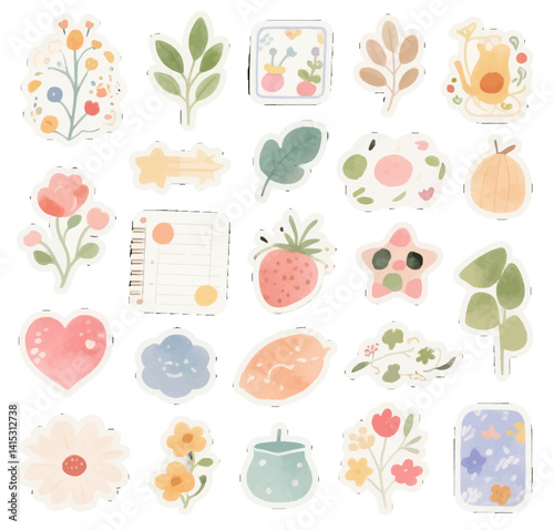 set of fruits and vegetables