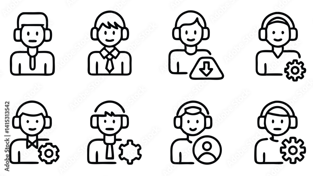People icons set vector art design features cartoon business avatars and fun character illustrations for men, women, kids, and family groups People icons set vector art design features cartoon business avatars and fun character illustrations for men, women, kids, and family groups