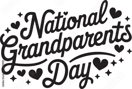 Happy Grandparents Day t-shirt vector,