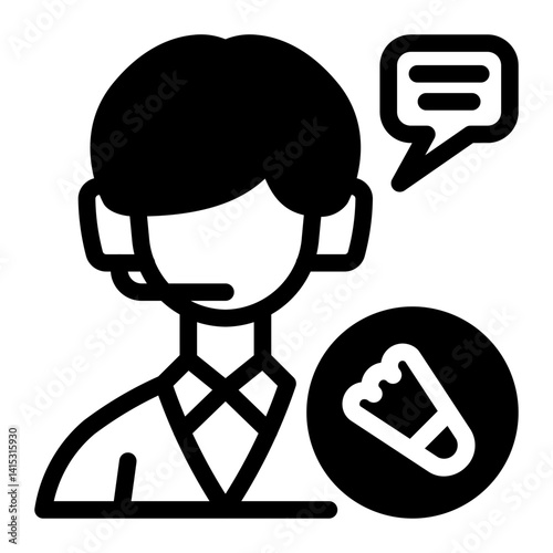 This Commentator icon is suitable for Badminton, Sport, etc