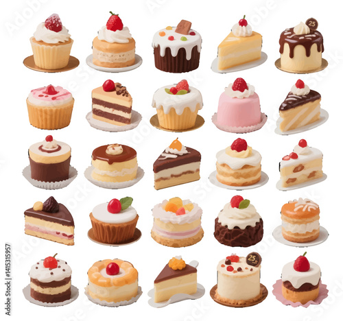 set of cakes