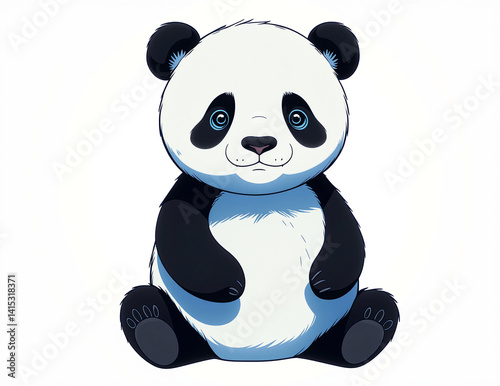 panda bear with bamboo