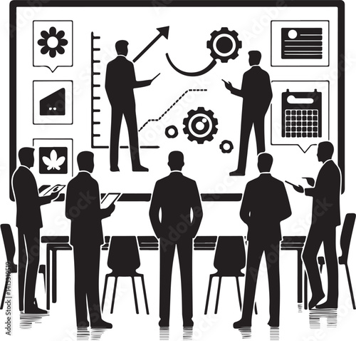 Standup meeting vector