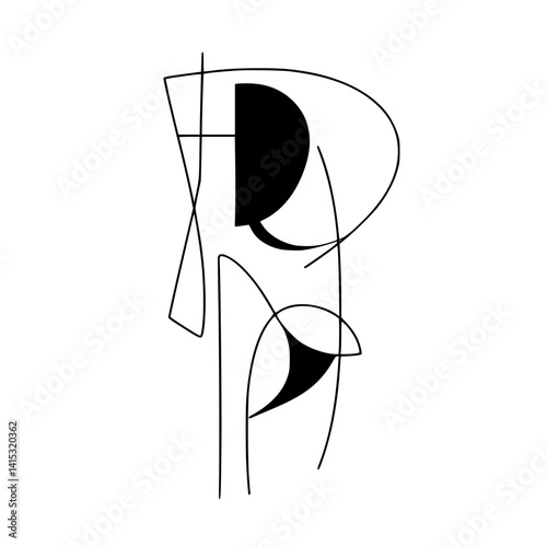 Modern vector illustration featuring abstract shapes and lines for contemporary design enthusiasts