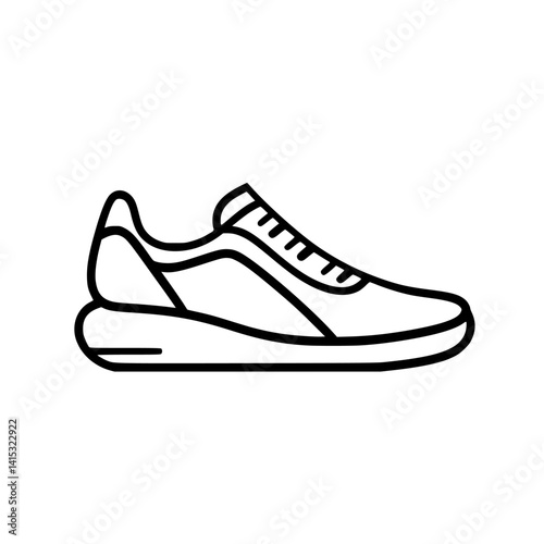 Running shoe vector illustration showcasing a sleek design for athletic footwear enthusiasts and sportswear brands
