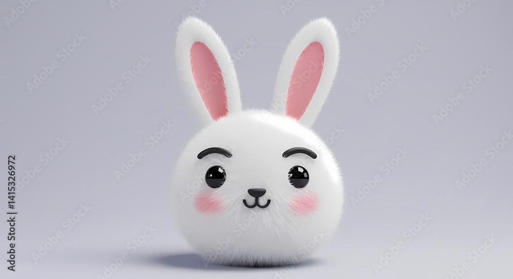 Obraz premium white rabbit with easter egg