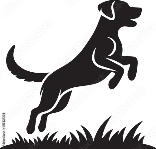 jump dog clipart silhouette, jump dog illustration, jump dog silhouette vector isolated on white background