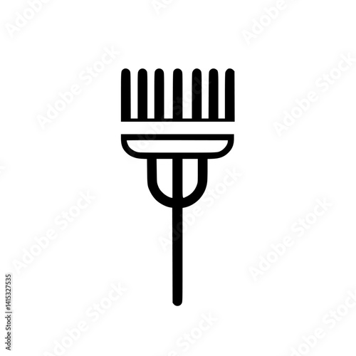 Vector illustration of a rake design suitable for gardening and landscaping activities