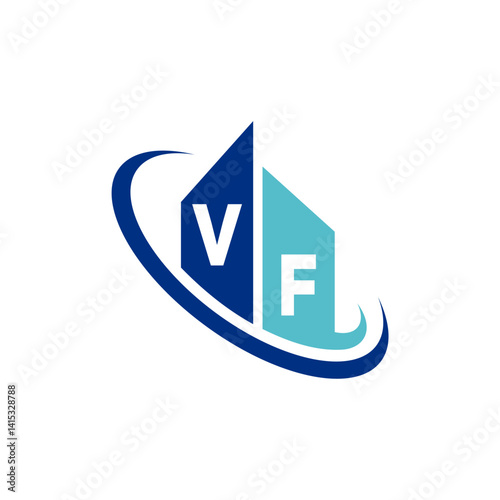 Free Download The modern logo design features a stylized two-letter initial in shades of blue, surrounded by circular elements to convey fluidity and professionalism	 - GFXLoad