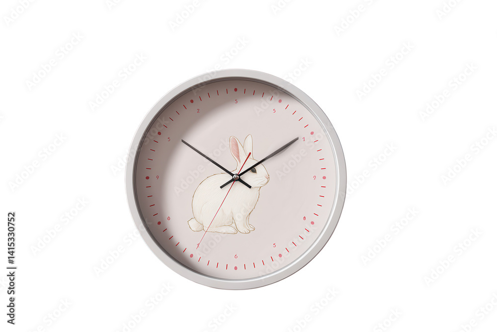 Timeless Hare: A whimsical clock featuring a bunny, blending functionality with charm, perfect for adding a touch of playful elegance to any space. Timeless Hare: A whimsical clock featuring a bunny, blending functionality with charm, perfect for adding a touch of playful elegance to any space.
