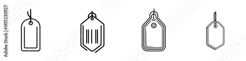 Vector illustration of various tag designs for labeling and pricing in retail and merchandising contexts