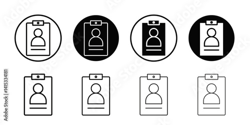 Assignment icon Black and white outline vector