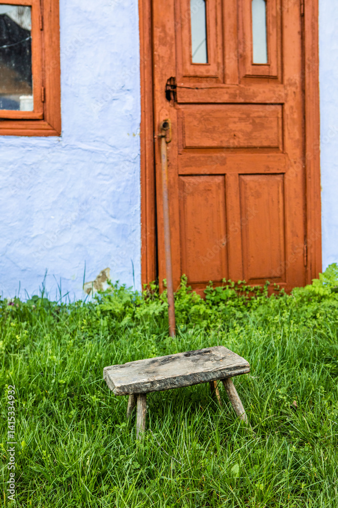 Beautiful rural landscape from the Republic of Moldova. Village life in spring.