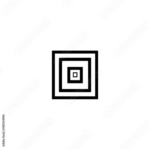 Geometric vector illustration of a nested square pattern on a minimalist background