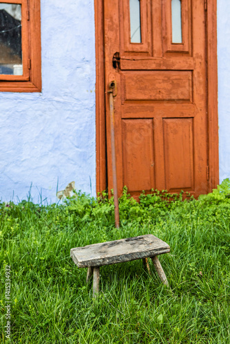 Beautiful rural landscape from the Republic of Moldova. Village life in spring.