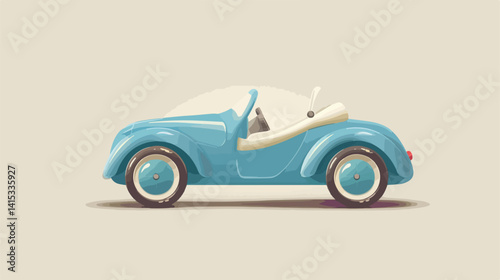 Cute Baby Toy Car Vector Design for Playful Nursery Decor