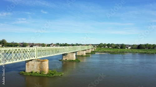 Wallpaper Mural The Loire River overflowing under the arches of Sully in Europe, in France, in the Centre region, in Loiret, in summer, on a sunny day.  Torontodigital.ca