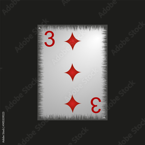 Unusual playing cards on a black background