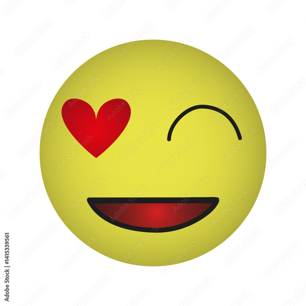 Fototapeta premium Cool emoticons on a white background