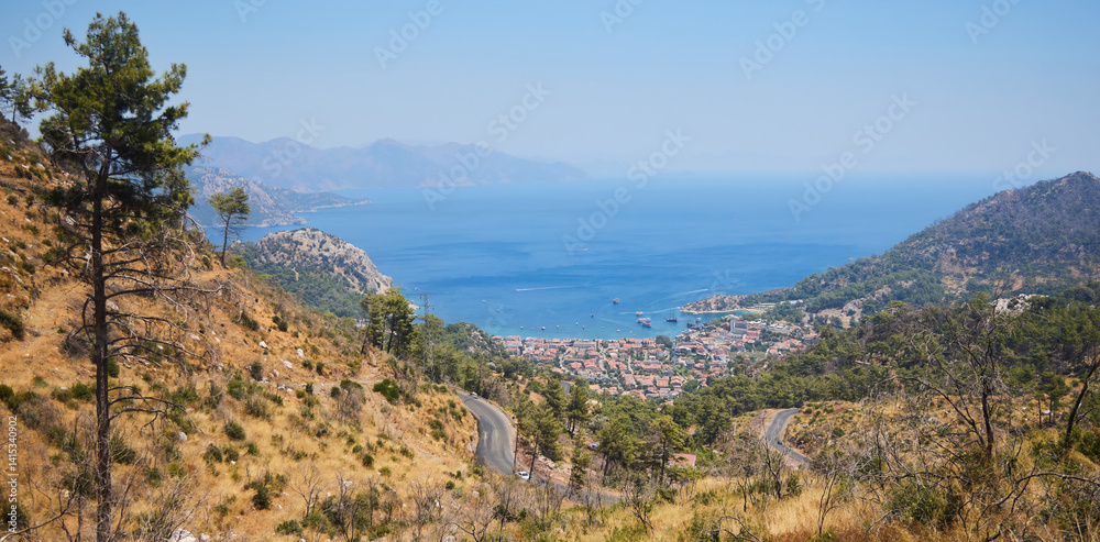 Turunc, Turkey, Marmaris region. View of the settlement from a high point Turunc, Turkey, Marmaris region. View of the settlement from a high point
