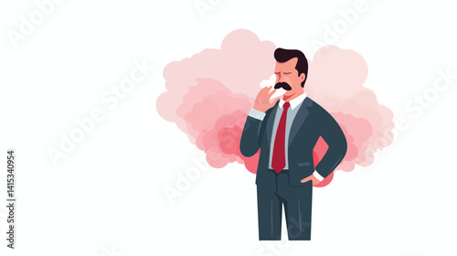 Furious Businessman Showing Dislike Sign with Extreme Anger