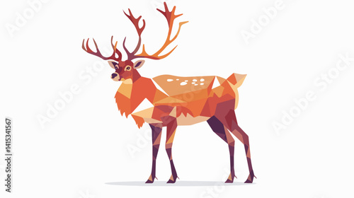 Elegant Reindeer Vector Illustration on White Background