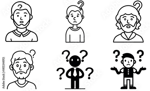 Cartoon characters expressing uncertainty and confusion.